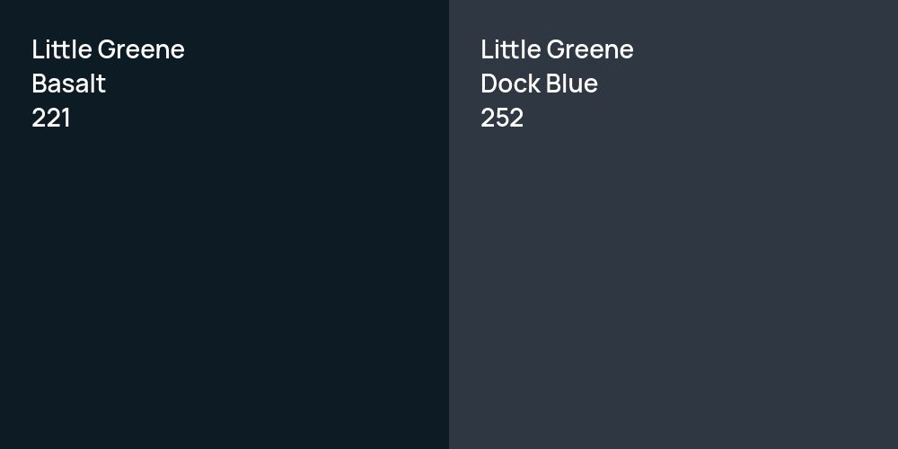 Little Greene Basalt vs. Little Greene Dock Blue