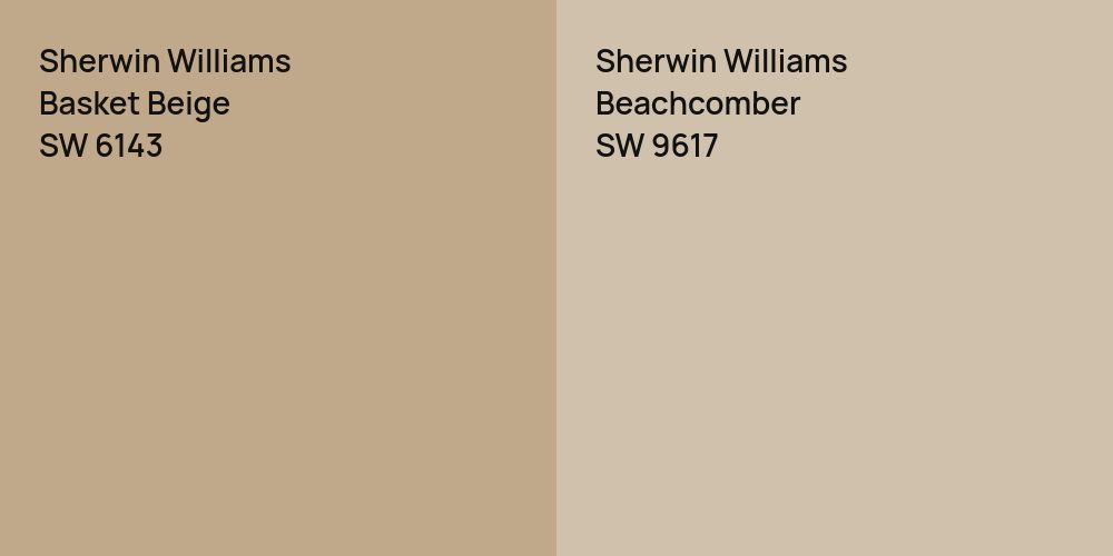 Sherwin Williams Basket Beige vs. Sherwin Williams Beachcomber