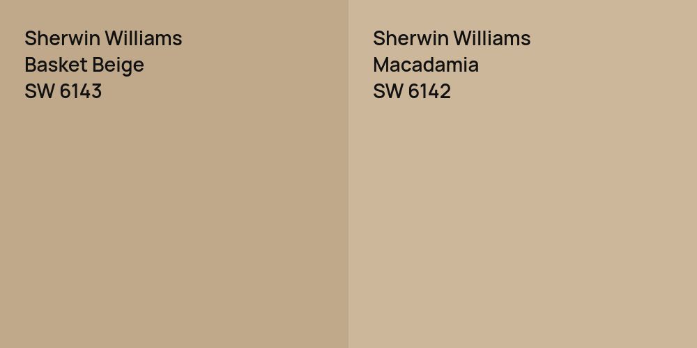 Sherwin Williams Basket Beige vs. Sherwin Williams Macadamia