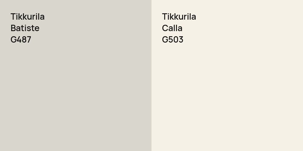 Tikkurila Batiste vs. Tikkurila Calla