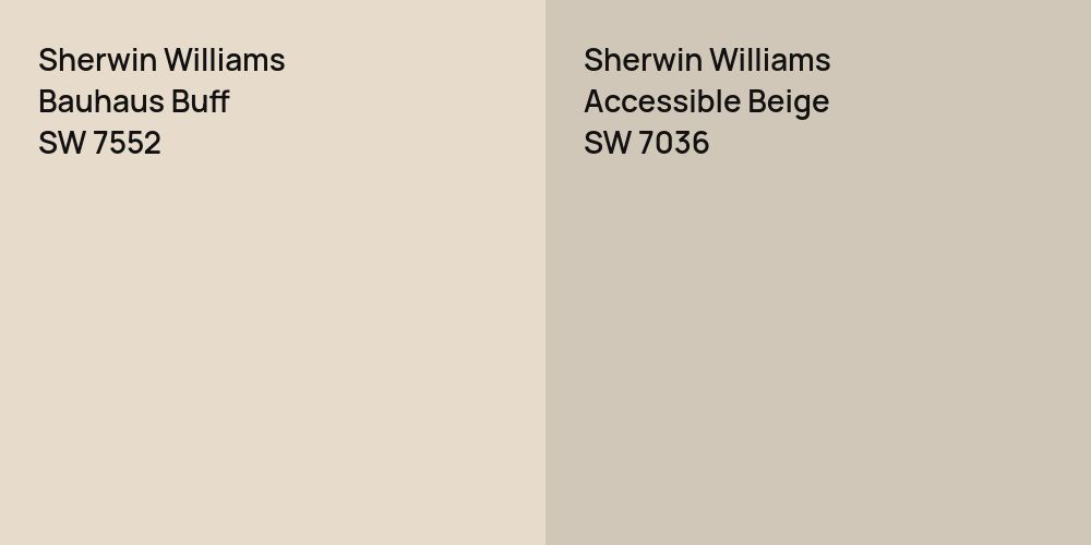 Sherwin Williams Bauhaus Buff vs. Sherwin Williams Accessible Beige