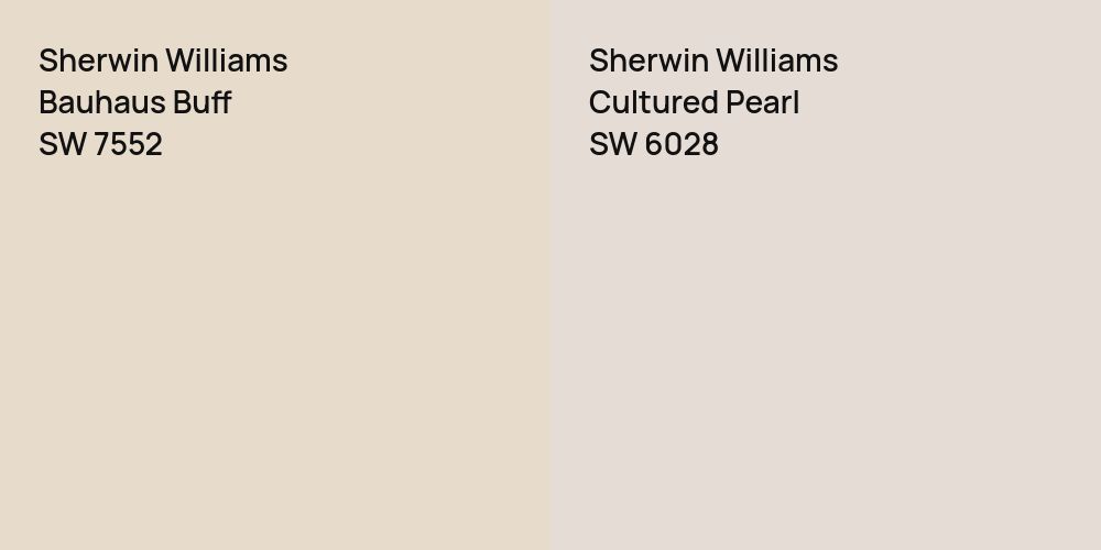 Sherwin Williams Bauhaus Buff vs. Sherwin Williams Cultured Pearl