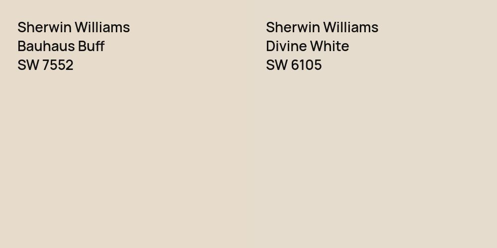 Sherwin Williams Bauhaus Buff vs. Sherwin Williams Divine White