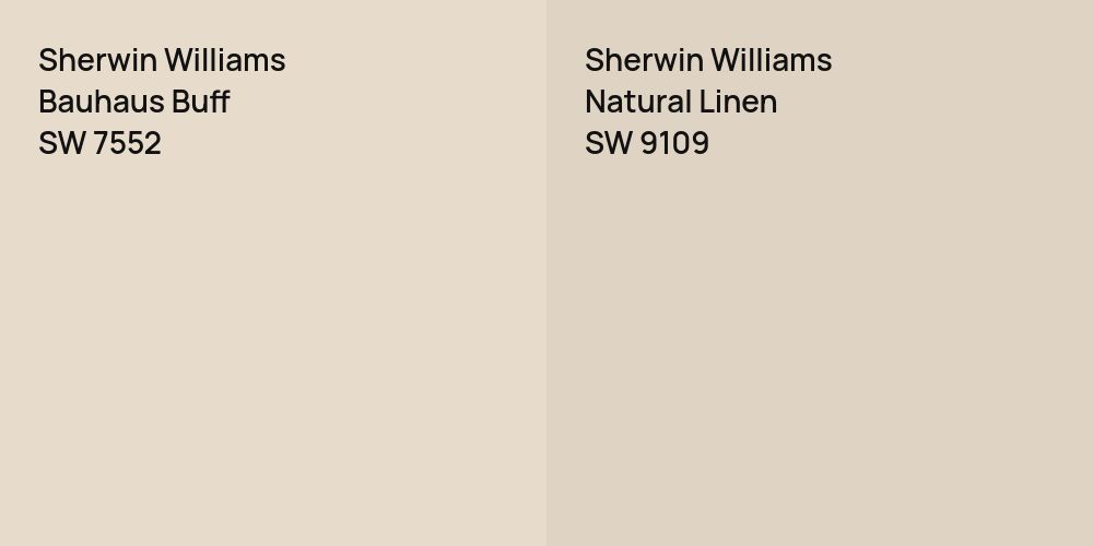 Sherwin Williams Bauhaus Buff vs. Sherwin Williams Natural Linen