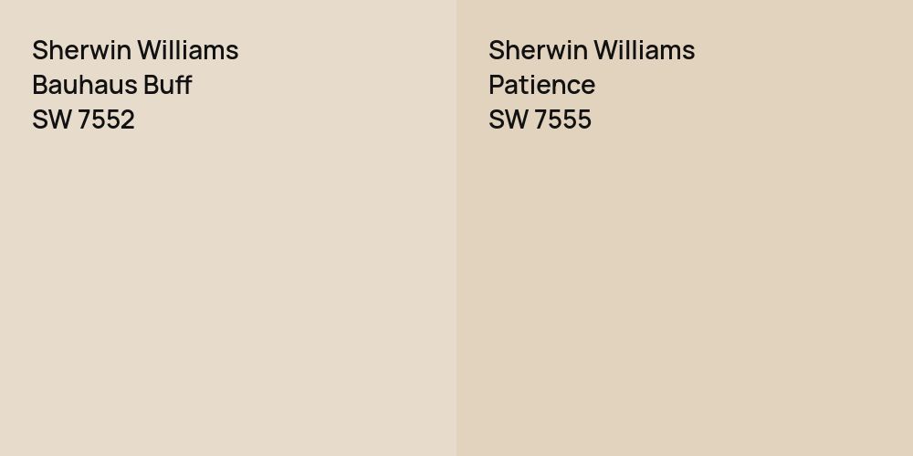 Sherwin Williams Bauhaus Buff vs. Sherwin Williams Patience