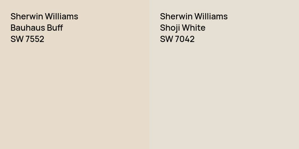 Sherwin Williams Bauhaus Buff vs. Sherwin Williams Shoji White