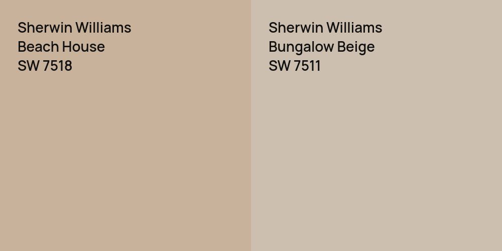 Sherwin Williams Beach House vs. Sherwin Williams Bungalow Beige