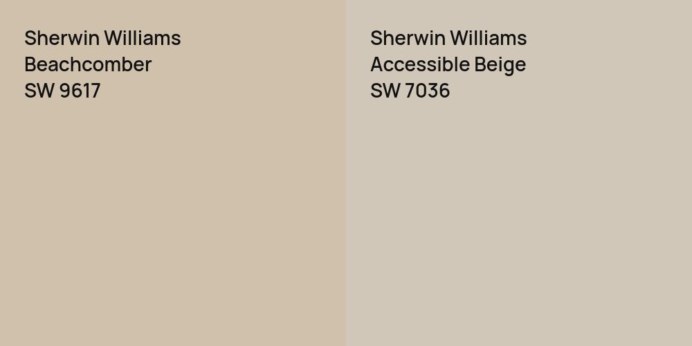 Sherwin Williams Beachcomber vs. Sherwin Williams Accessible Beige