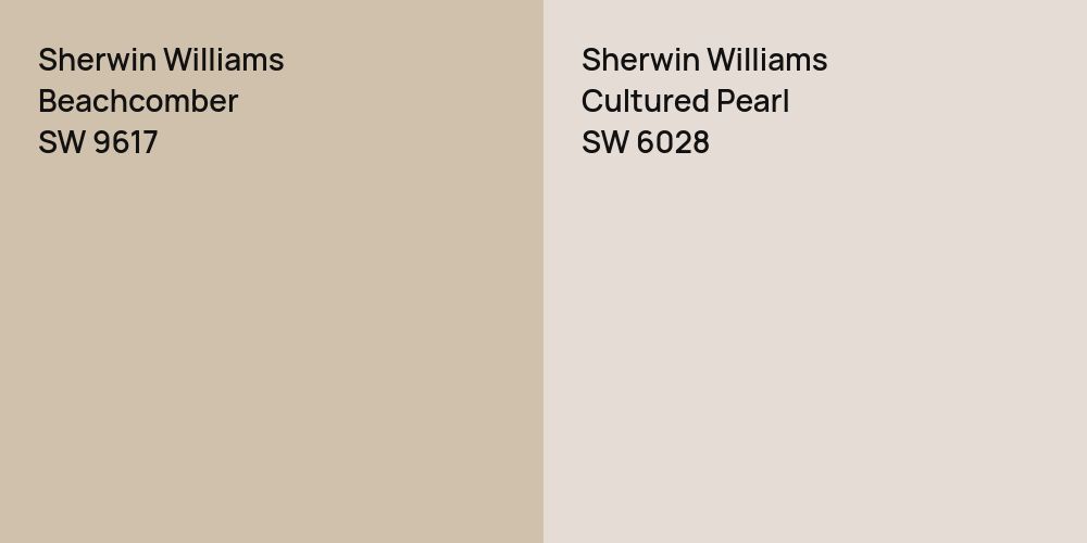 Sherwin Williams Beachcomber vs. Sherwin Williams Cultured Pearl