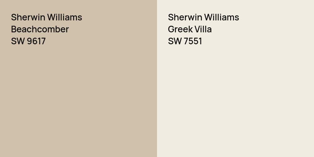 Sherwin Williams Beachcomber vs. Sherwin Williams Greek Villa