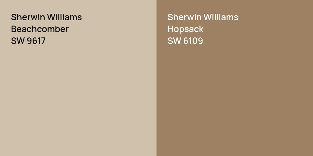 Sherwin Williams Beachcomber vs. Sherwin Williams Hopsack