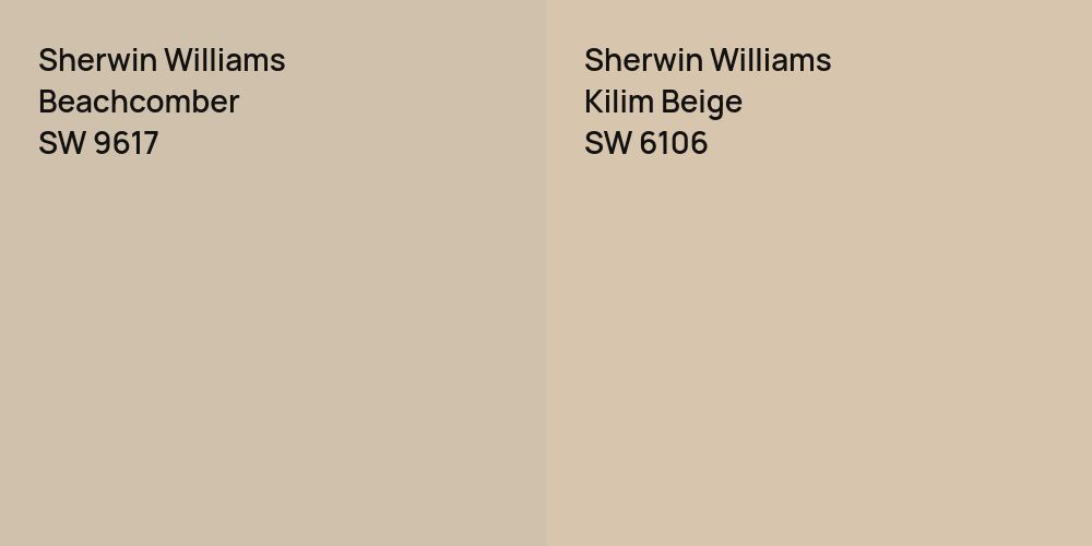 Sherwin Williams Beachcomber vs. Sherwin Williams Kilim Beige