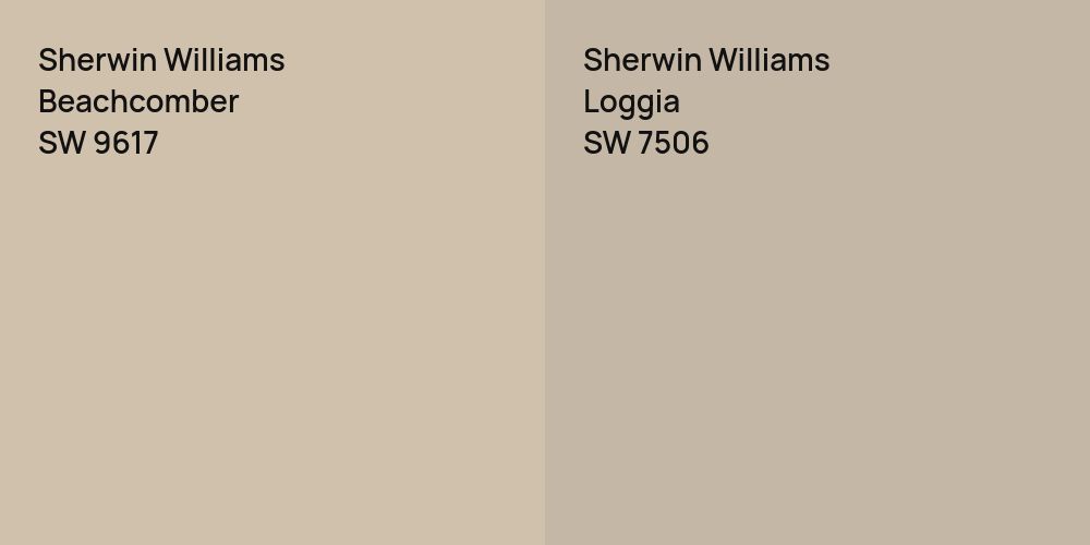 Sherwin Williams Beachcomber vs. Sherwin Williams Loggia