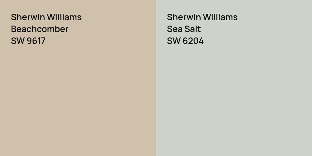 Sherwin Williams Beachcomber vs. Sherwin Williams Sea Salt