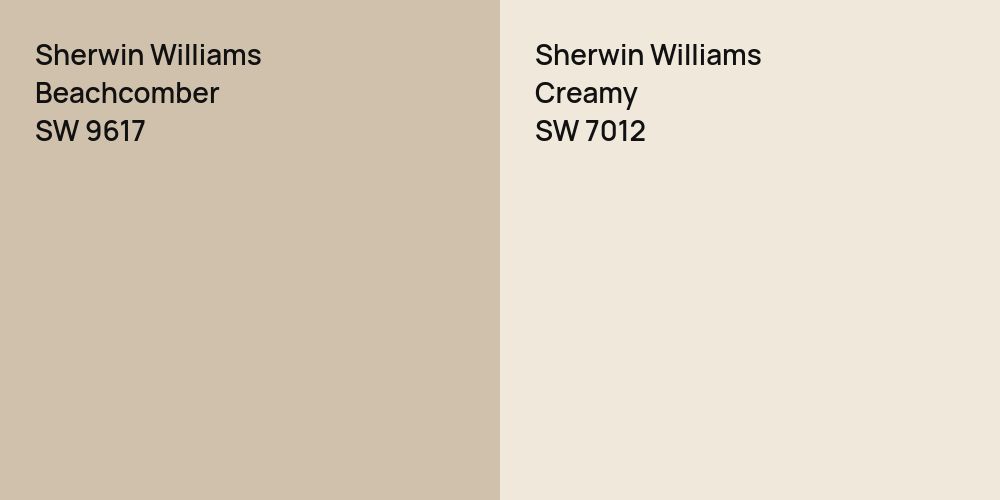 Sherwin Williams Beachcomber vs. Sherwin Williams Creamy