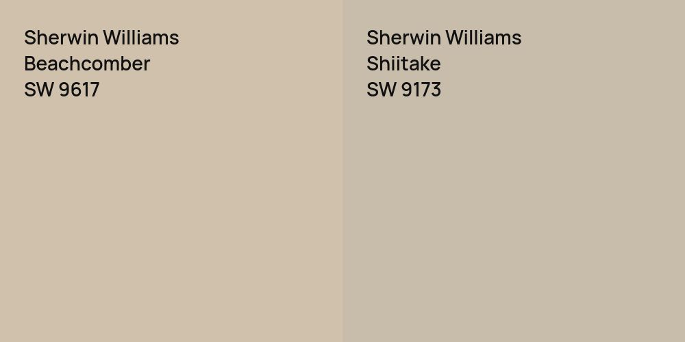 Sherwin Williams Beachcomber vs. Sherwin Williams Shiitake