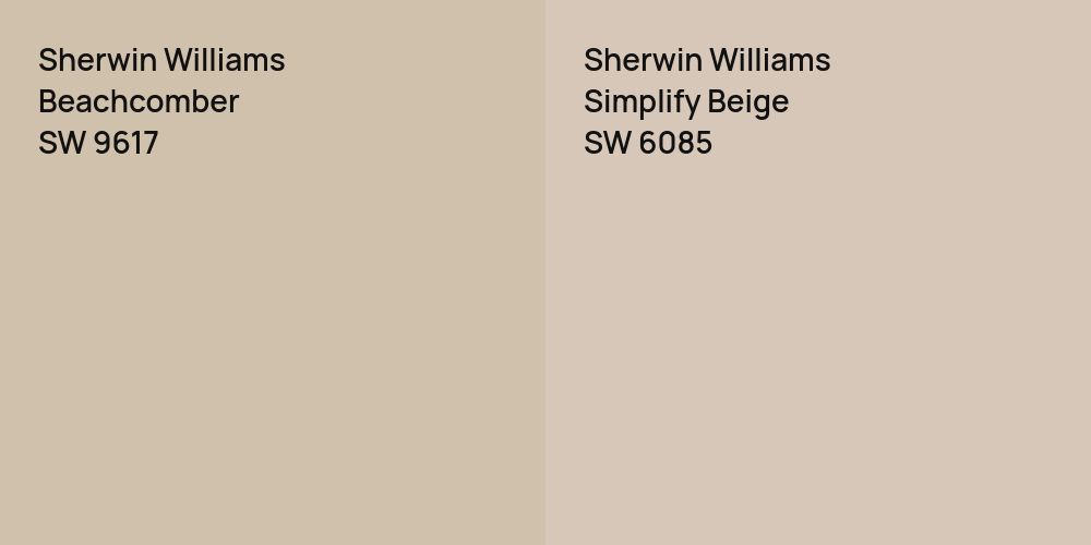 Sherwin Williams Beachcomber vs. Sherwin Williams Simplify Beige