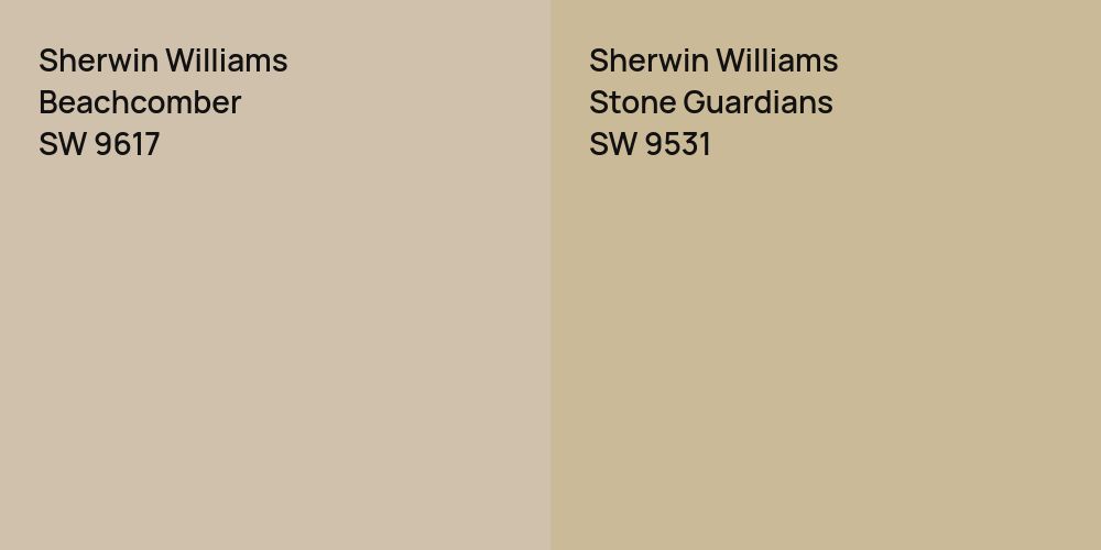 Sherwin Williams Beachcomber vs. Sherwin Williams Stone Guardians