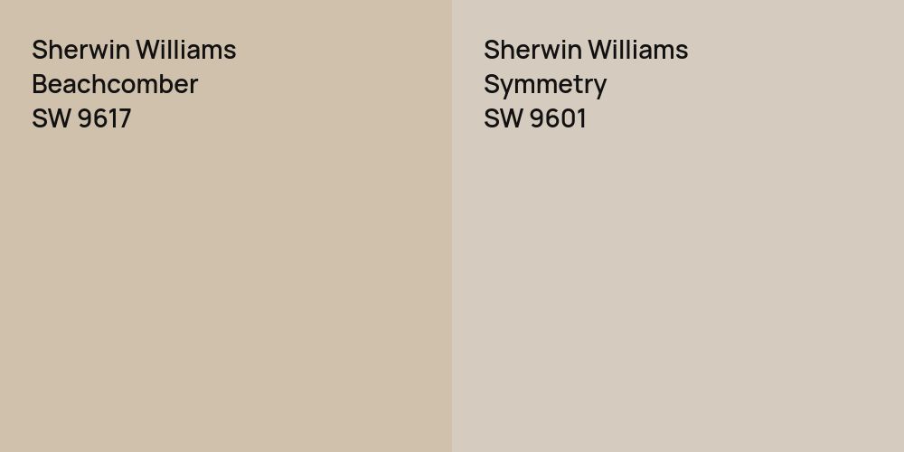 Sherwin Williams Beachcomber vs. Sherwin Williams Symmetry