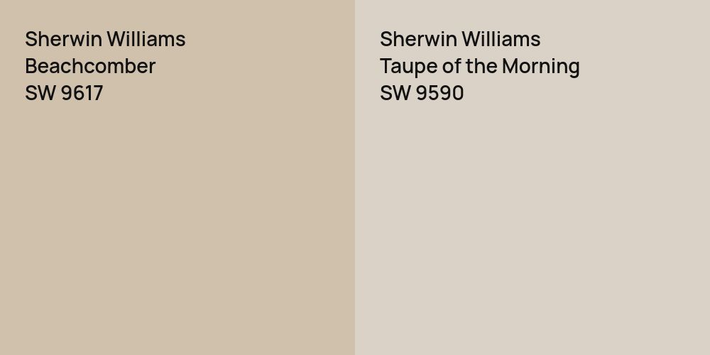 Sherwin Williams Beachcomber vs. Sherwin Williams Taupe of the Morning