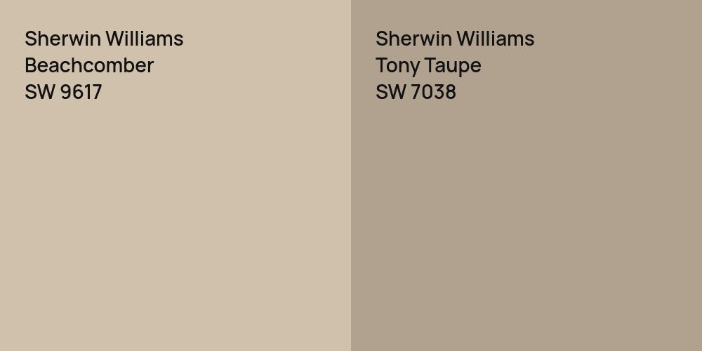 Sherwin Williams Beachcomber vs. Sherwin Williams Tony Taupe