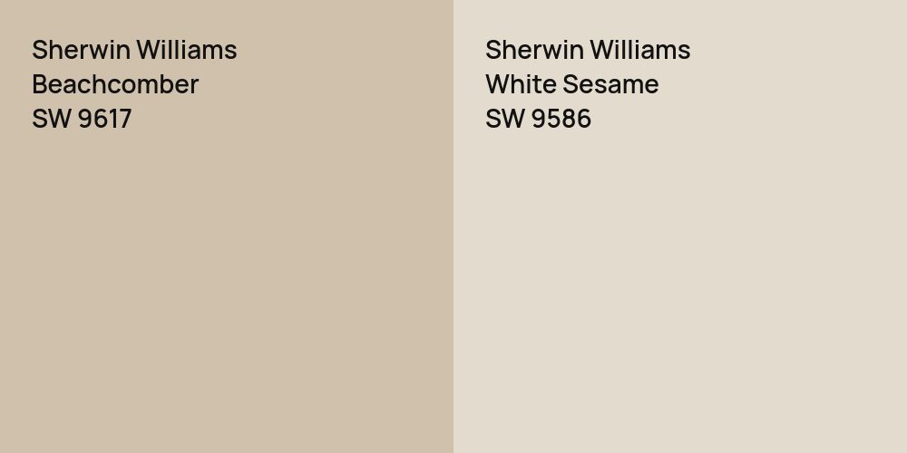 Sherwin Williams Beachcomber vs. Sherwin Williams White Sesame