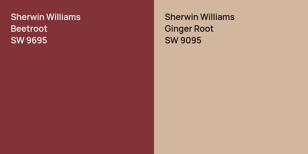 Sherwin Williams Beetroot vs. Sherwin Williams Ginger Root