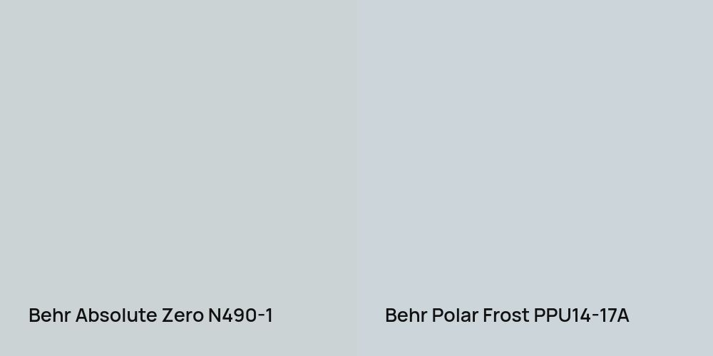 Behr Absolute Zero vs. Behr Polar Frost