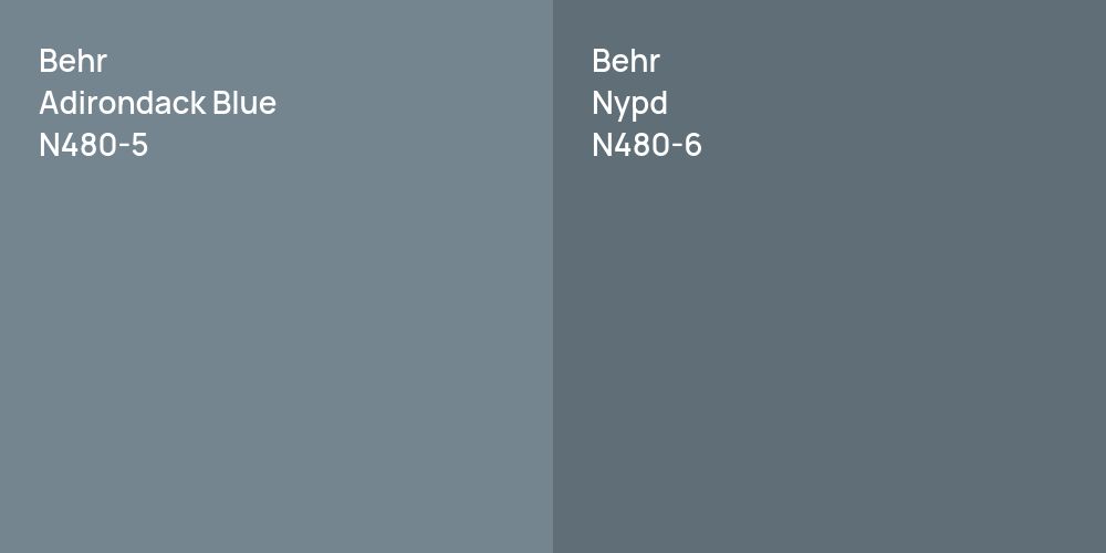 Behr Adirondack Blue vs. Behr Nypd