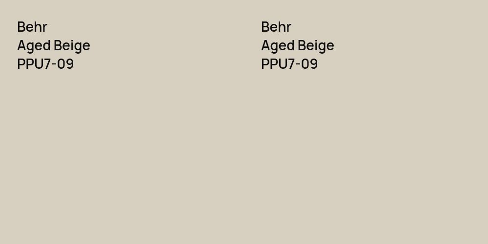 Behr Aged Beige vs. Behr Aged Beige