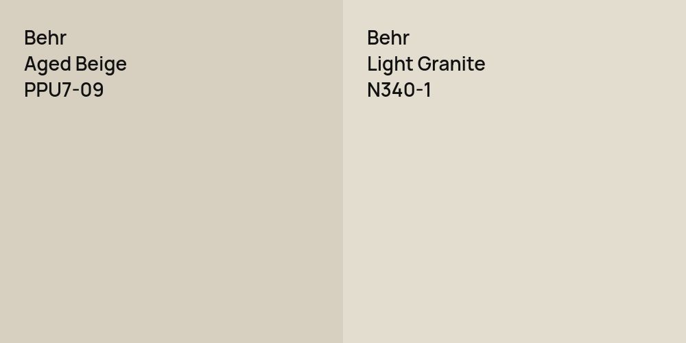 Behr Aged Beige vs. Behr Light Granite