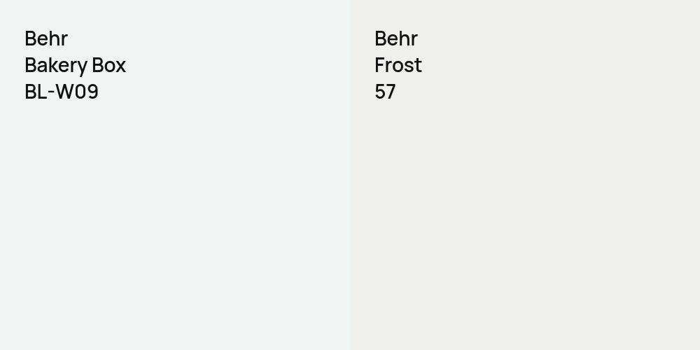 Behr Bakery Box vs. Behr Frost