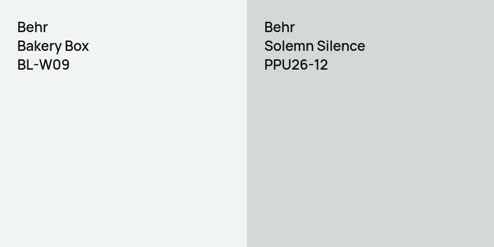 Behr Bakery Box vs. Behr Solemn Silence