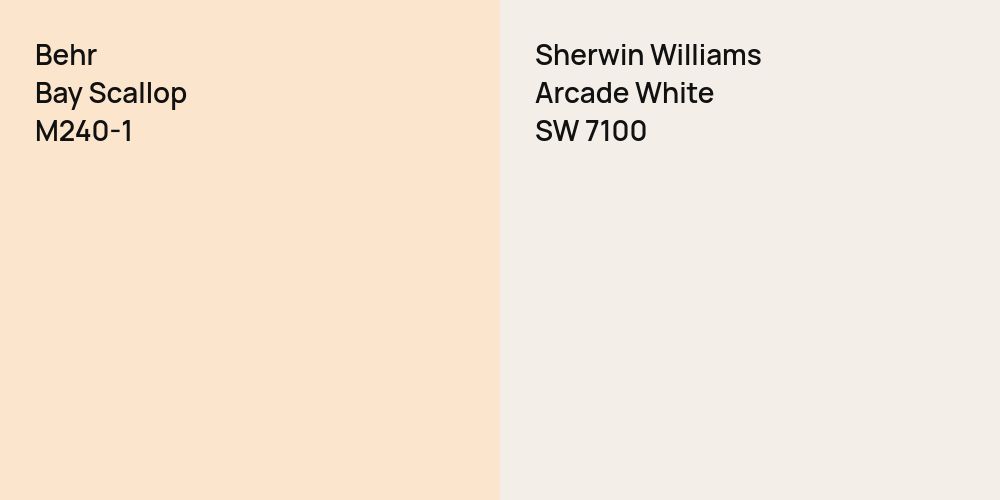 Behr Bay Scallop vs. Sherwin Williams Arcade White