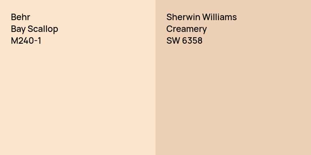 Behr Bay Scallop vs. Sherwin Williams Creamery