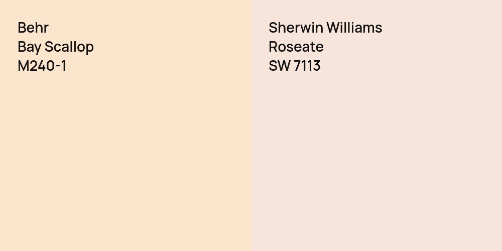 Behr Bay Scallop vs. Sherwin Williams Roseate