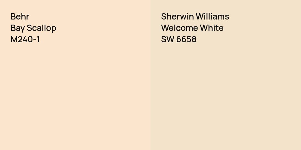 Behr Bay Scallop vs. Sherwin Williams Welcome White