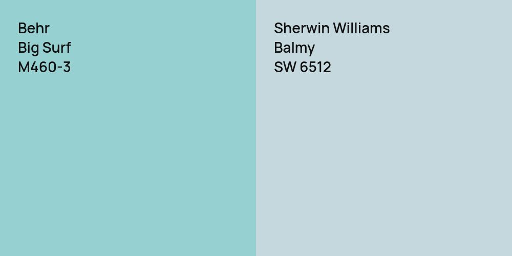 Behr Big Surf vs. Sherwin Williams Balmy