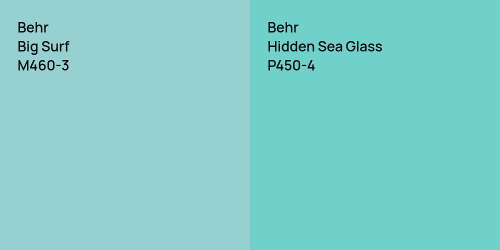 Behr Big Surf vs. Behr Hidden Sea Glass