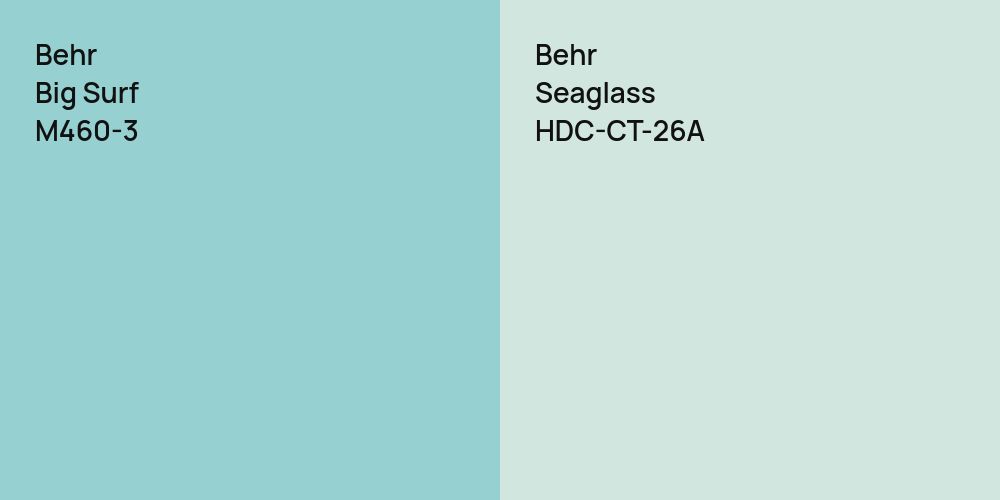 Behr Big Surf vs. Behr Seaglass