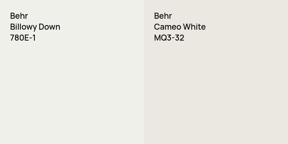 Behr Billowy Down vs. Behr Cameo White