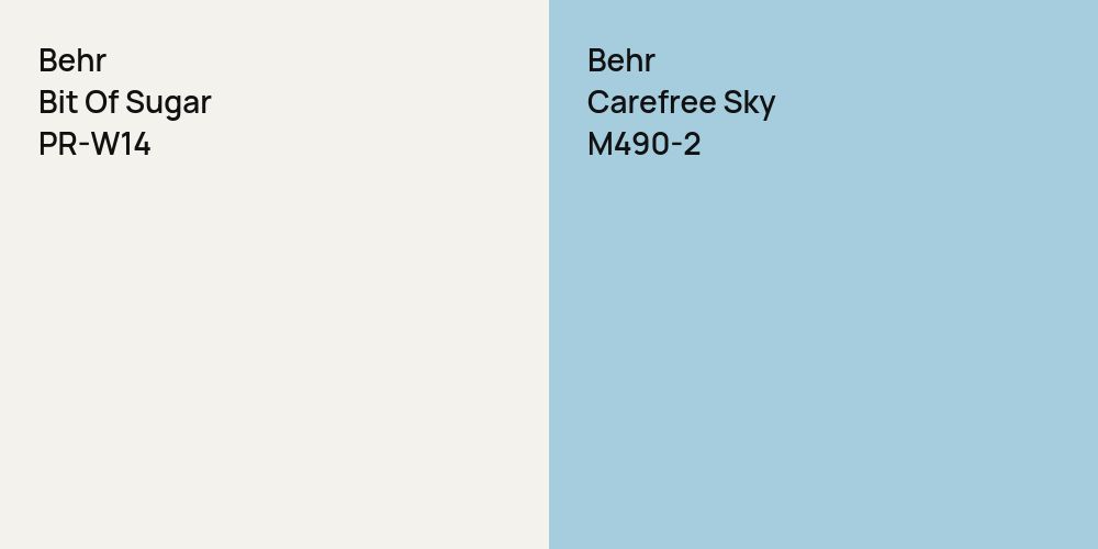 Behr Bit Of Sugar vs. Behr Carefree Sky