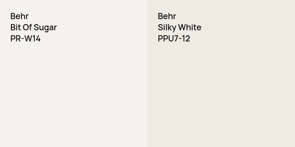 Behr Bit Of Sugar vs. Behr Silky White