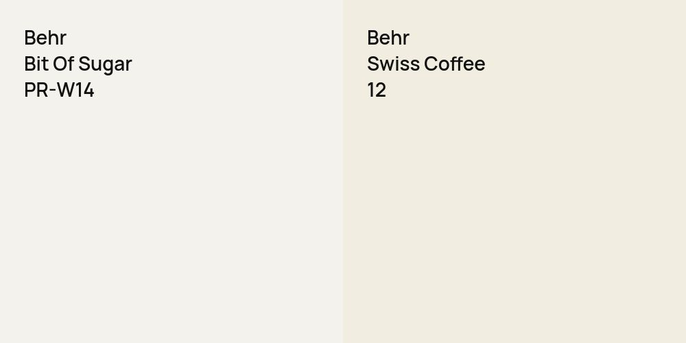 Behr Bit Of Sugar vs. Behr Swiss Coffee