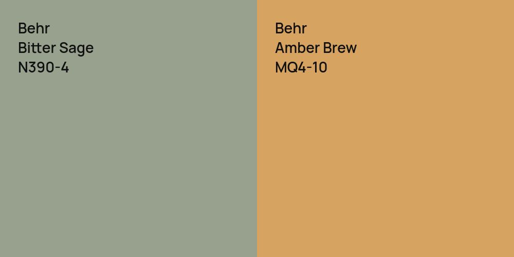 Behr Bitter Sage vs. Behr Amber Brew