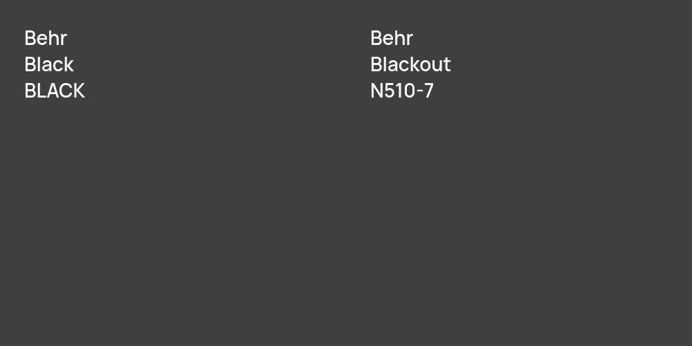 Behr Black vs. Behr Blackout