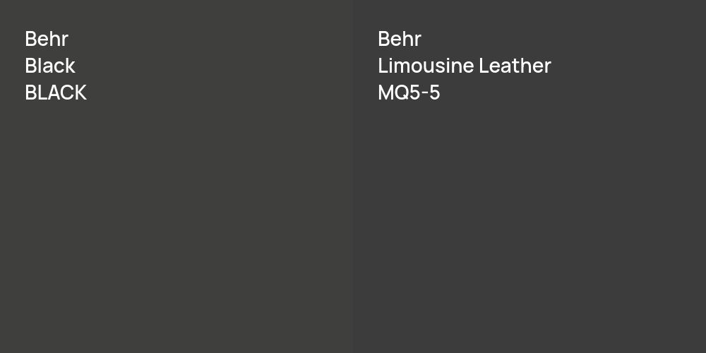 Behr Black vs. Behr Limousine Leather