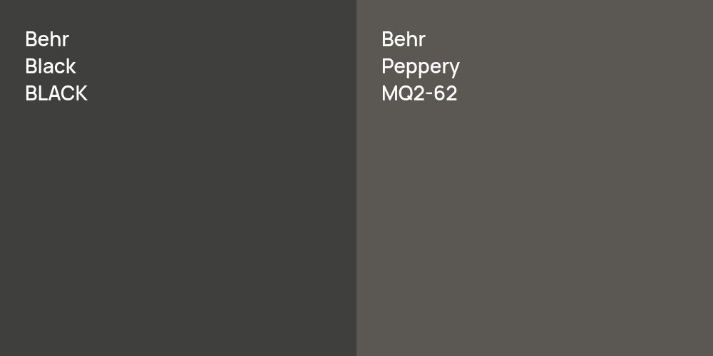 Behr Black vs. Behr Peppery