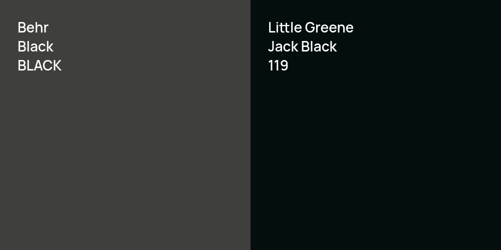 Behr Black vs. Little Greene Jack Black