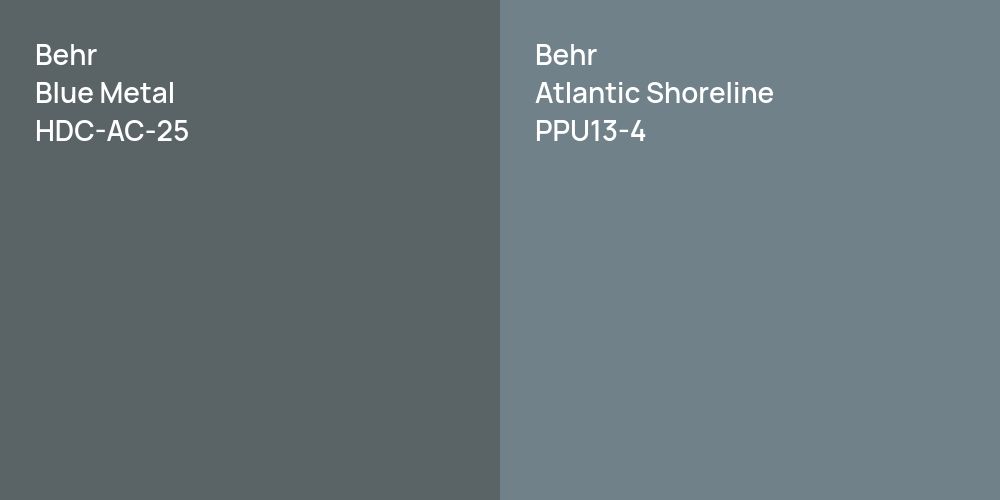 Behr Blue Metal vs. Behr Atlantic Shoreline